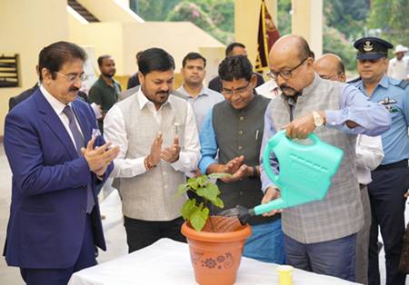 Governor Of Chhattisgarh H.E. Ramen Deka Plants Sapling At AAFT University During Convocation 2025