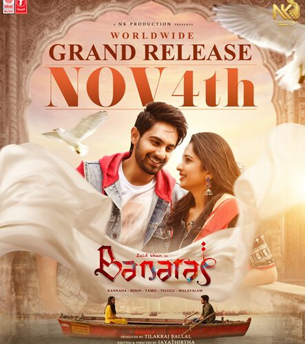 Banaras Movie release date Poster Out Today Staring Zaid Khan and Sonal Monteiro